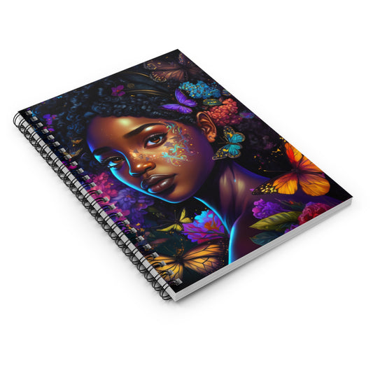 EBONY BUTTERFLY Spiral Notebook - Ruled Line